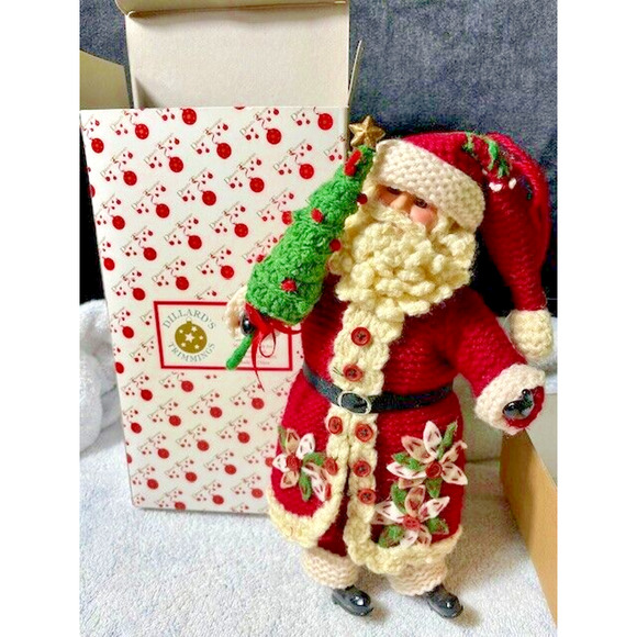 Santa Claus Knited Clothing & Tree - From Dillards in original Box - Vintage - Picture 1 of 13